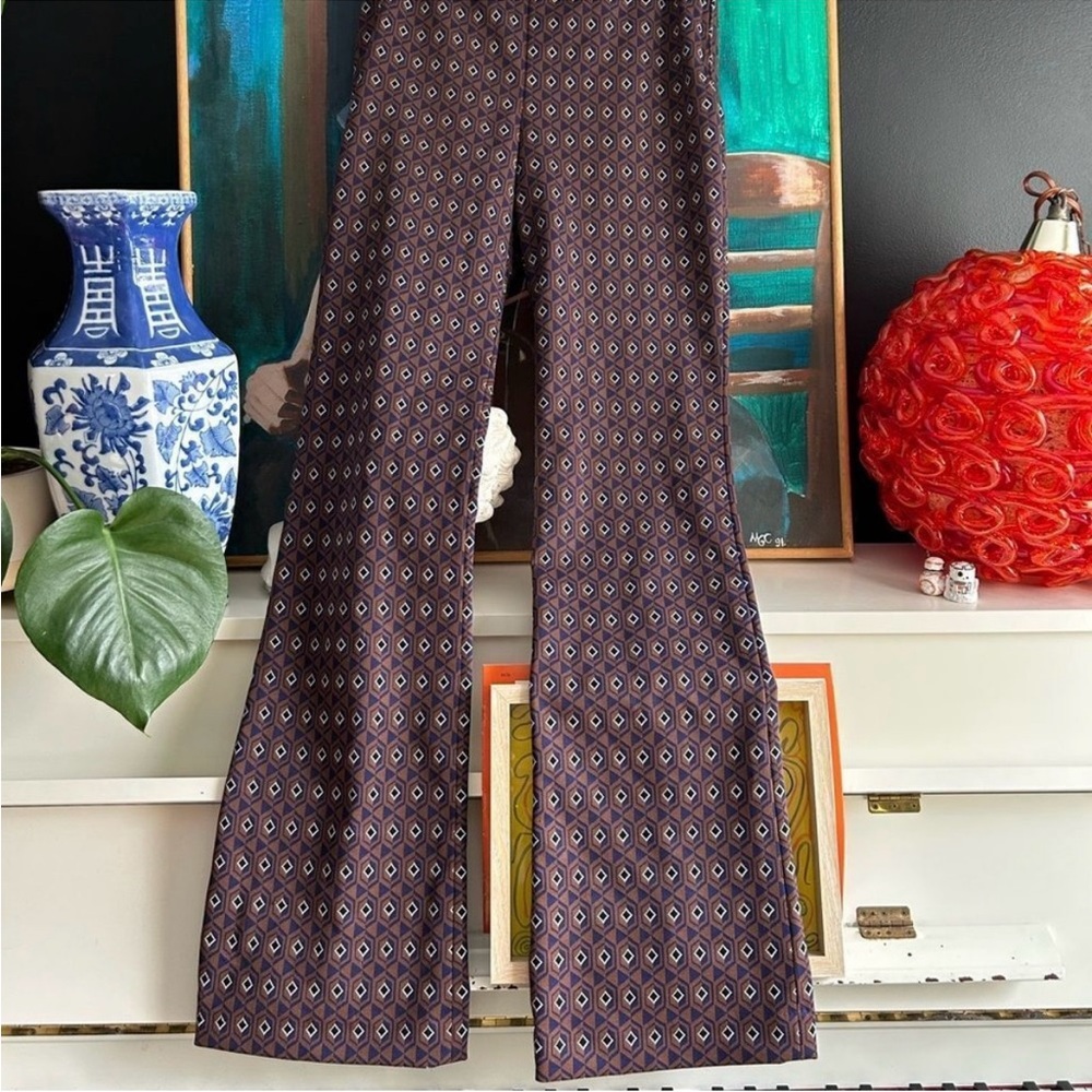 Zara flared Patterned Pants - Picture 7 of 15